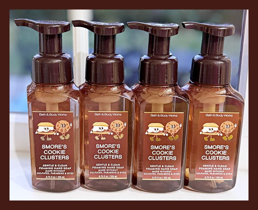 Bath & Body Works Smore's Cookie Clusters Gentle Clean Foaming Hand Soap x4